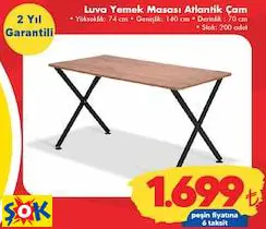 OFİS BAZAAR LUVA YEMEK MASASI ATLANTİK ÇAM OFİS BAZAAR LUVA YEMEK MASASI ATLANTİK ÇAM